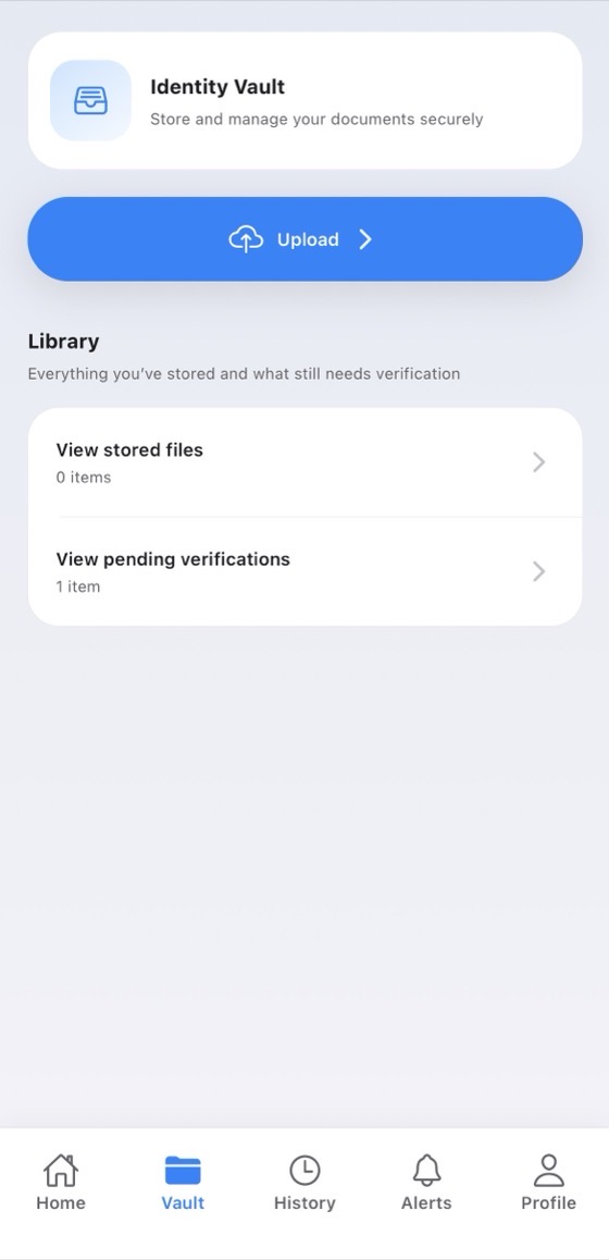 Secure identity document vault